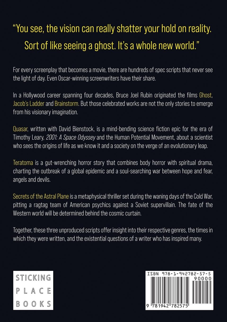 Rückseitencover Three Visionary Screenplays