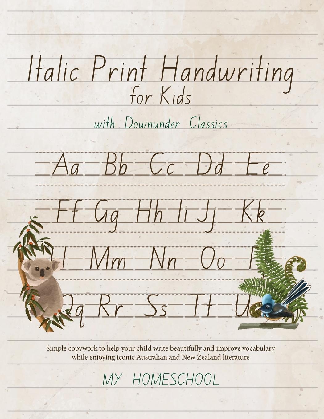 Vorderes Coverbild Italics Print Handwriting for Kids with Downunder Classics
