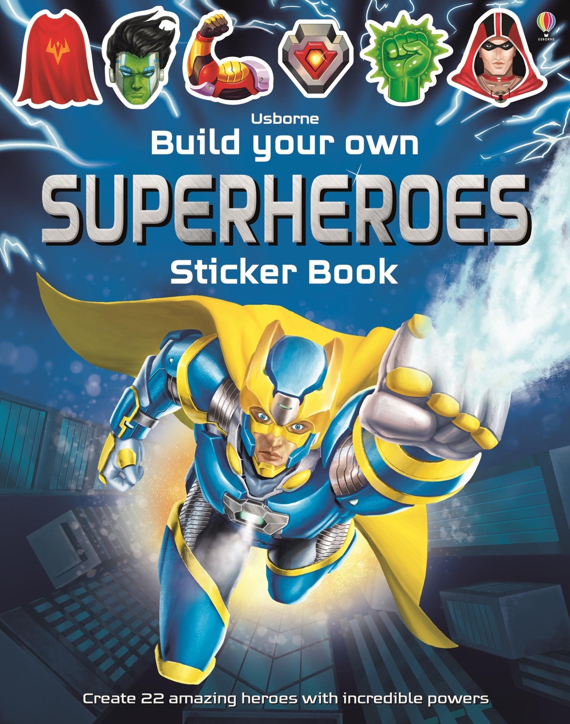 Vorderes Coverbild Build Your Own Superheroes Sticker Book