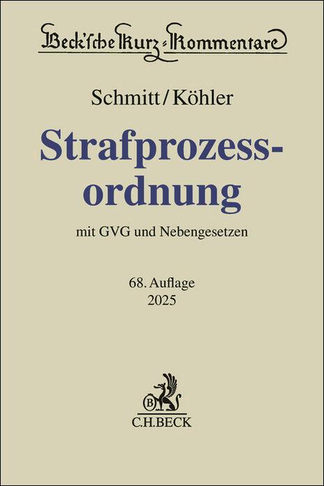 Vorderes Coverbild Strafprozessordnung. StPO