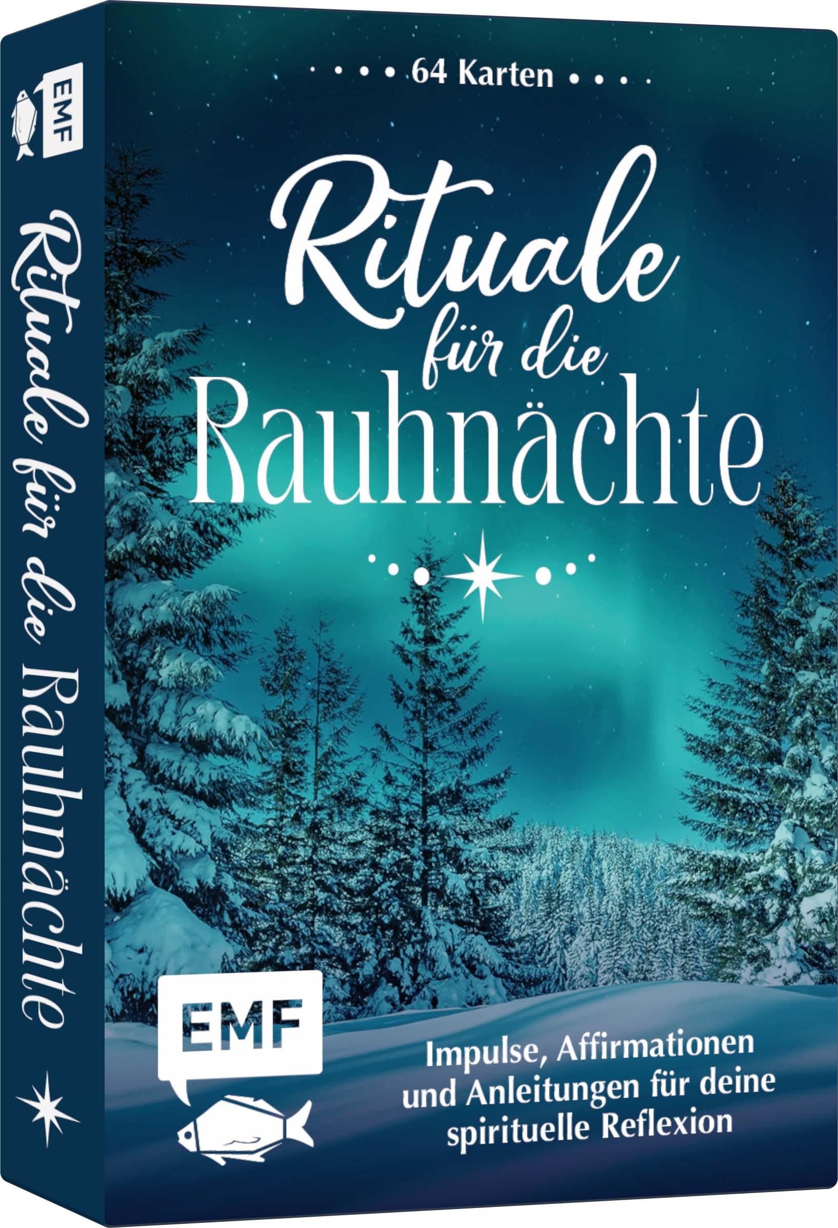 Vorderes Coverbild Kartenbox: Rituale für die Rauhnächte | Impulse, Affirmationen und Anleitungen für deine spirituelle Reflexion