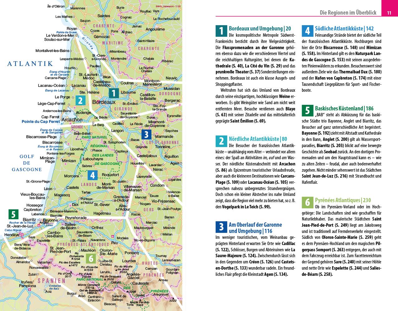 Beispielinhalt (Bild) Reise Know-How Reiseführer Südwestfrankreich - Atlantikküste und Hinterland, mit Bordeaux