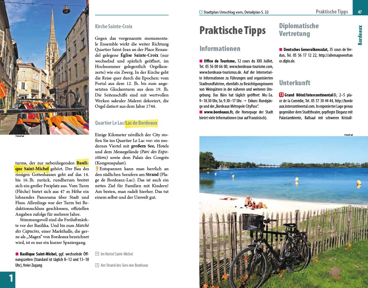 Beispielinhalt (Bild) Reise Know-How Reiseführer Südwestfrankreich - Atlantikküste und Hinterland, mit Bordeaux