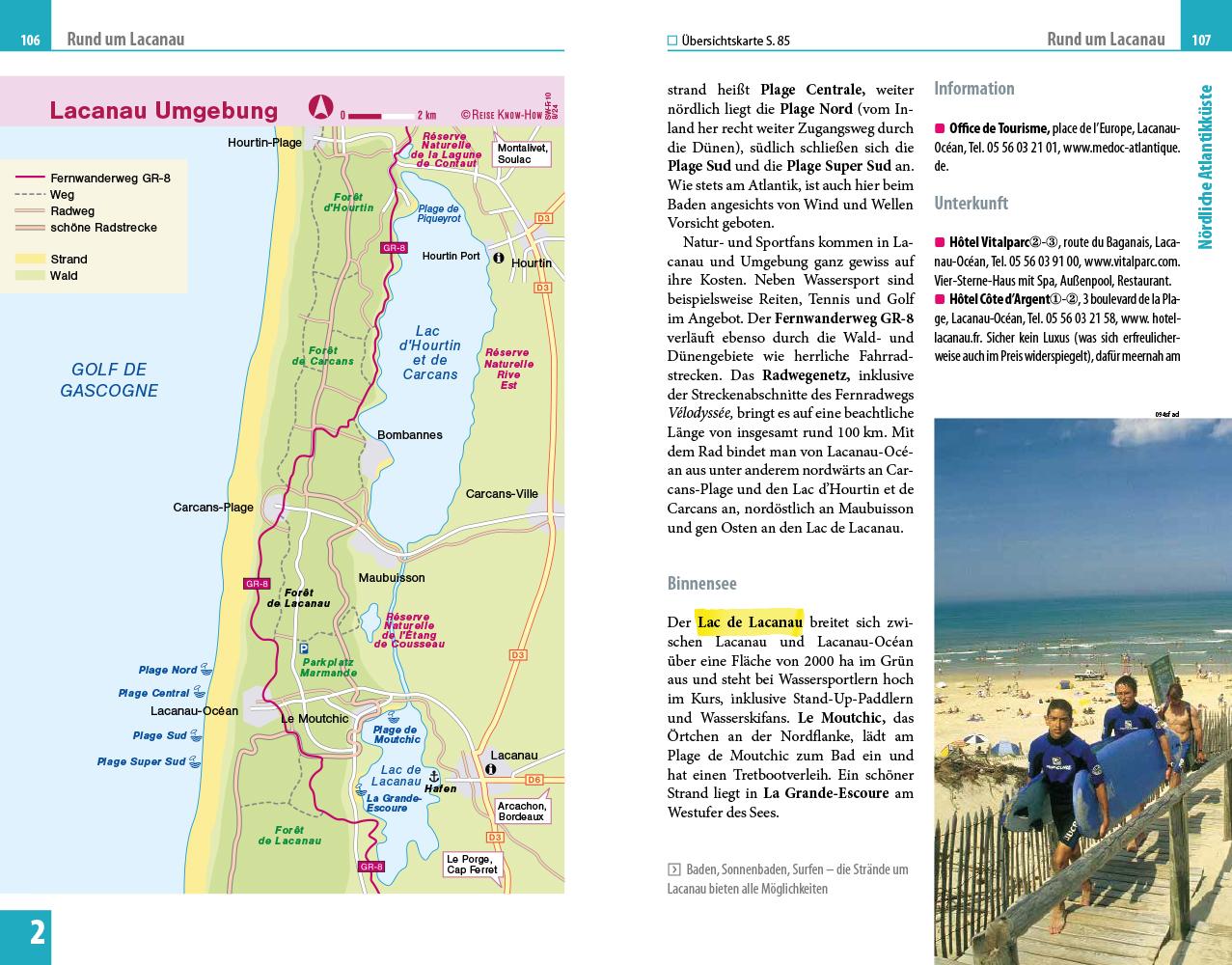 Beispielinhalt (Bild) Reise Know-How Reiseführer Südwestfrankreich - Atlantikküste und Hinterland, mit Bordeaux