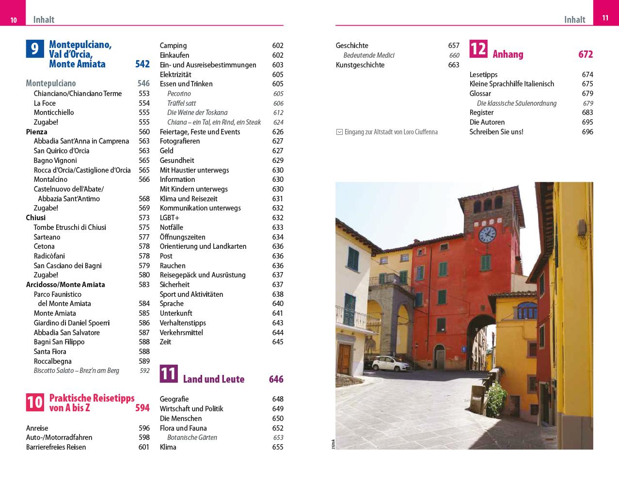 Beispielinhalt (Bild) Reise Know-How Reiseführer Toskana