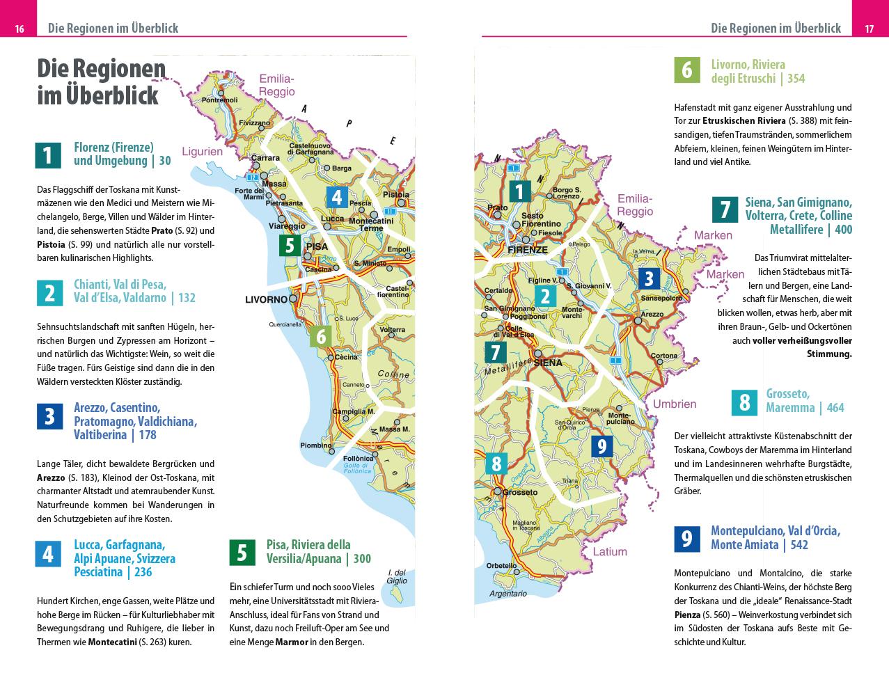Beispielinhalt (Bild) Reise Know-How Reiseführer Toskana