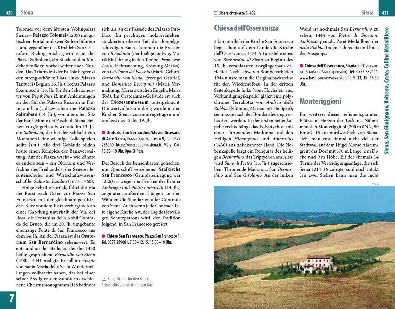 Beispielinhalt (Bild) Reise Know-How Reiseführer Toskana