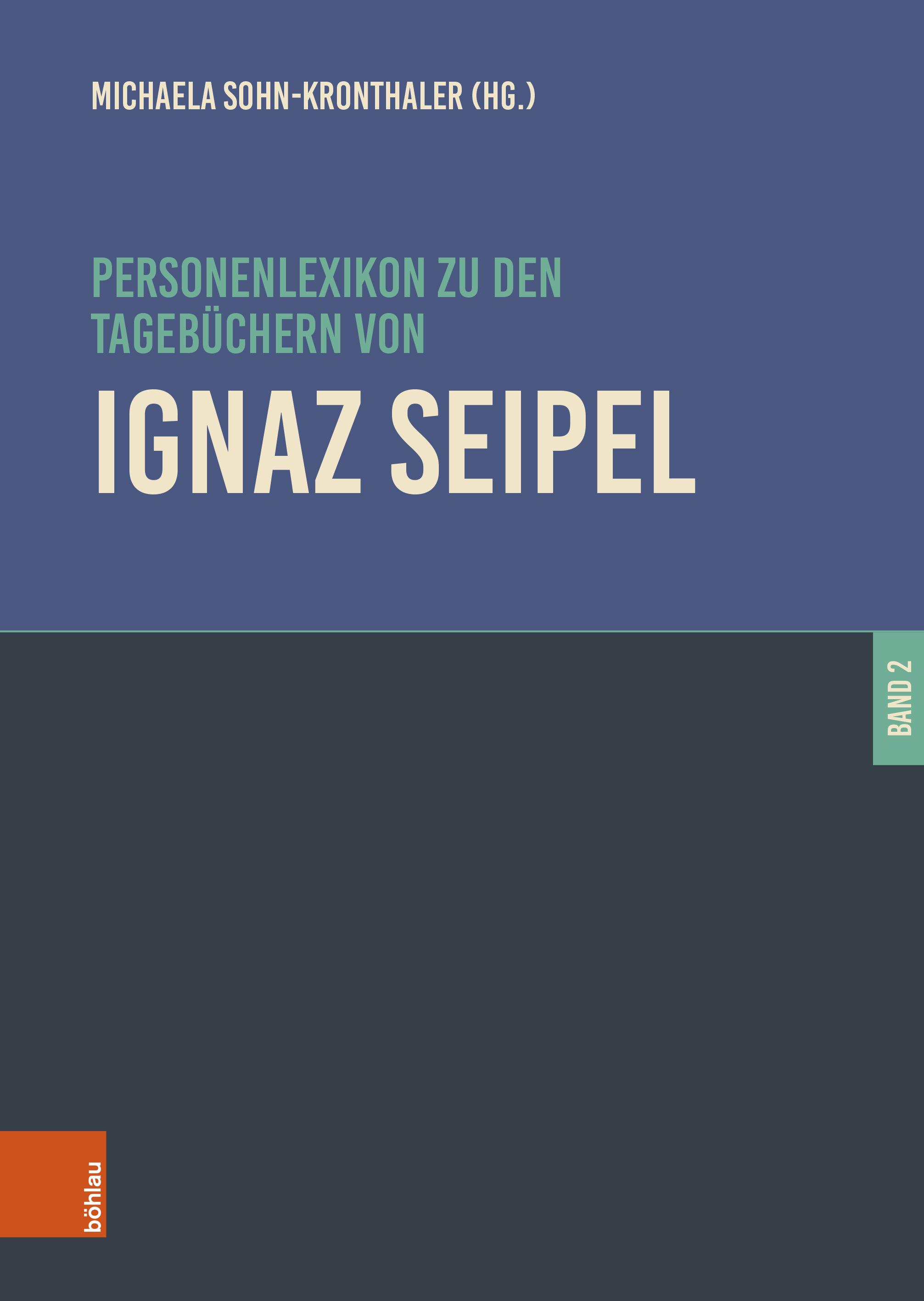 Vorderes Coverbild Personenlexikon zu den Tagebüchern von Ignaz Seipel