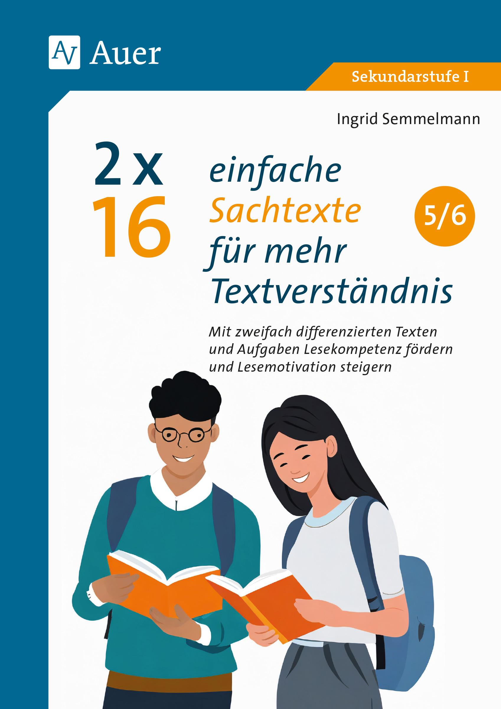 Vorderes Coverbild 2 x 16 einfache Sachtexte für mehr Textverständnis