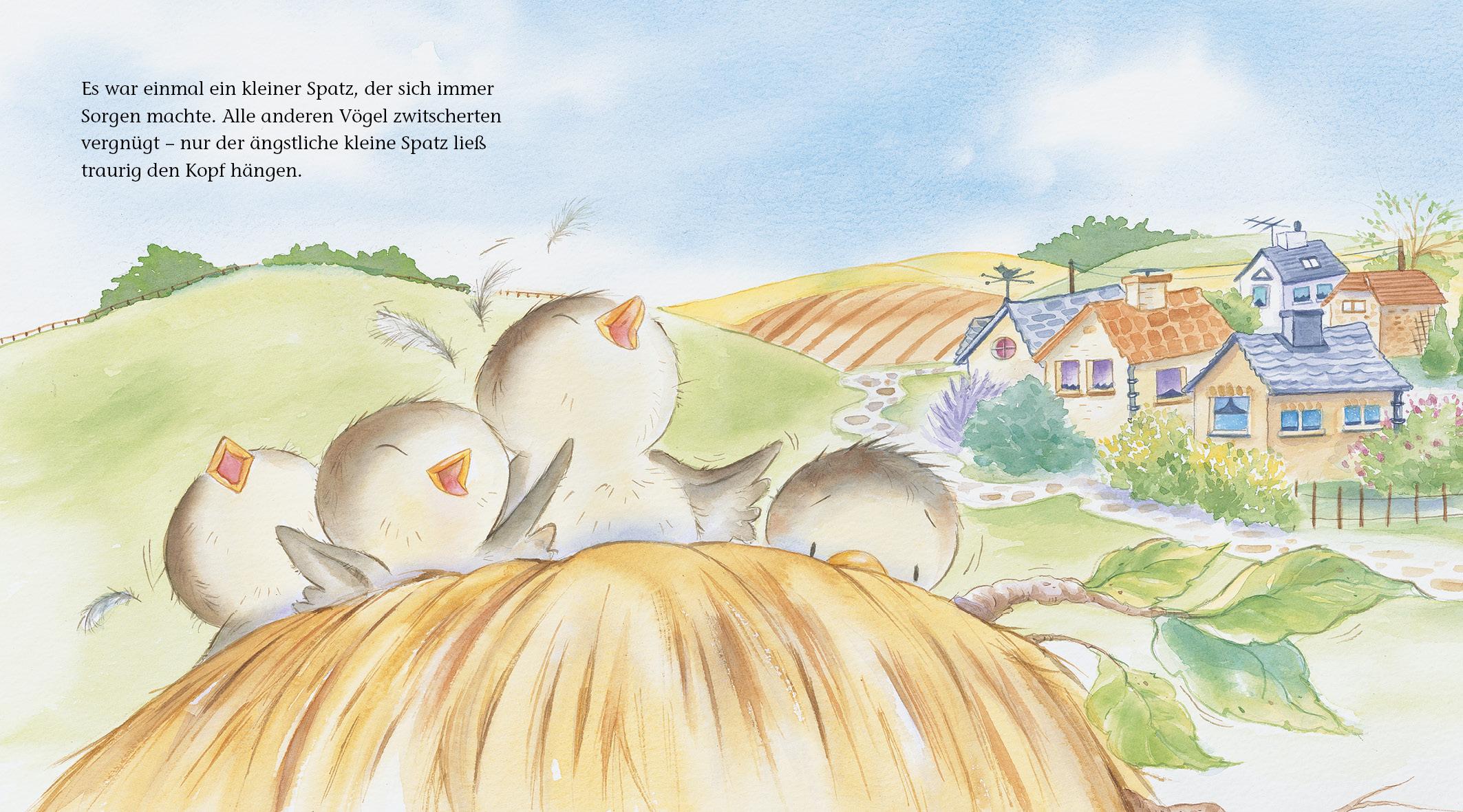 Beispielinhalt (Bild) Der ängstliche kleine Spatz