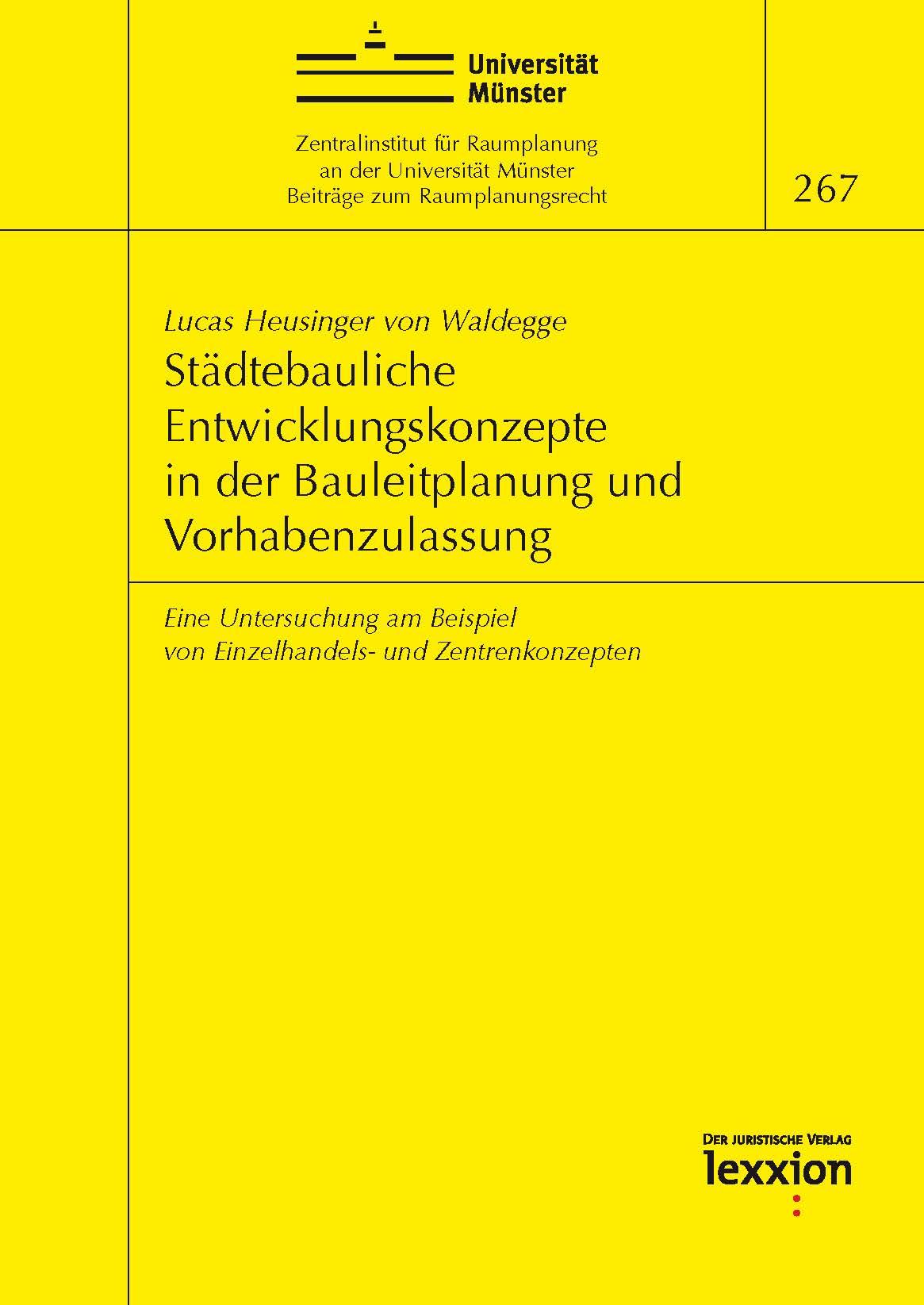 Vorderes Coverbild Städtebauliche Entwicklungskonzepte in der Bauleitplanung und Vorhabenzulassung