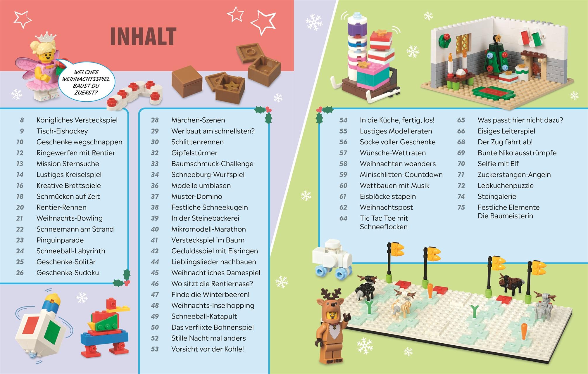 Beispielinhalt (Bild) LEGO® Weihnachten Das Spielebuch