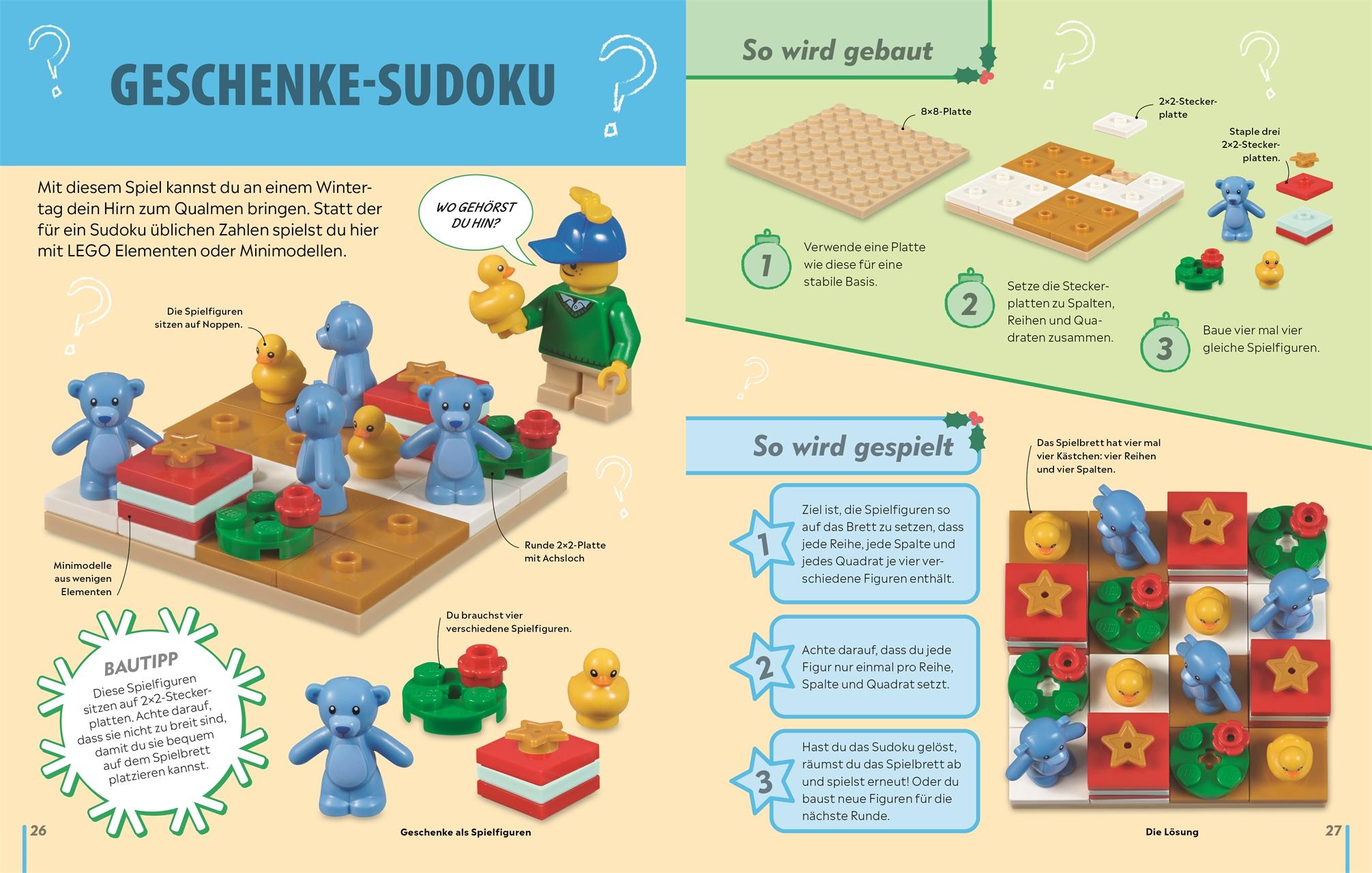 Beispielinhalt (Bild) LEGO® Weihnachten Das Spielebuch
