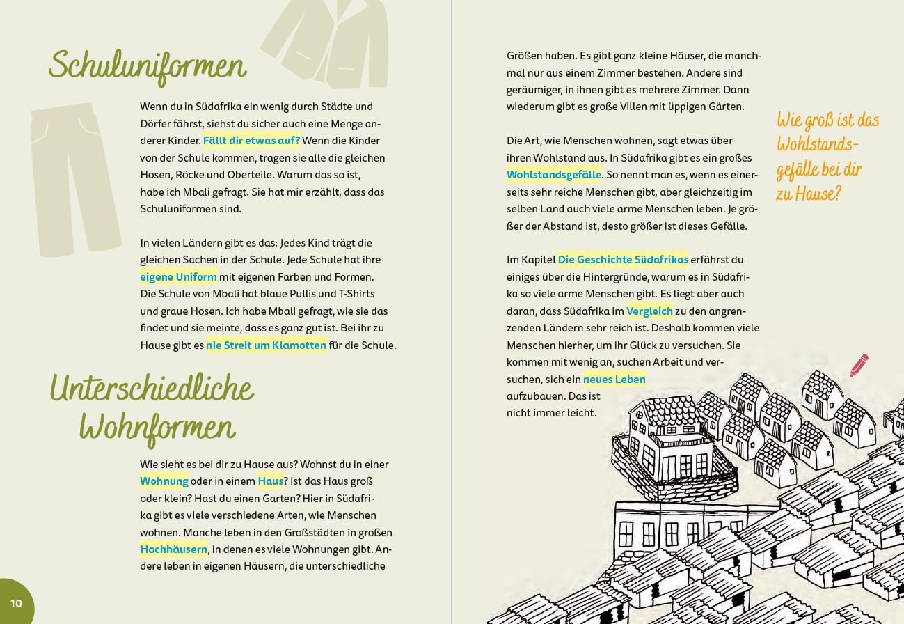 Beispielinhalt (Bild) Südafrika for kids