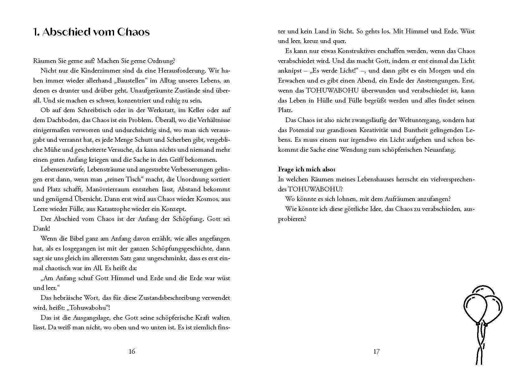 Beispielinhalt (Bild) Wer loslässt, hat die Hände frei