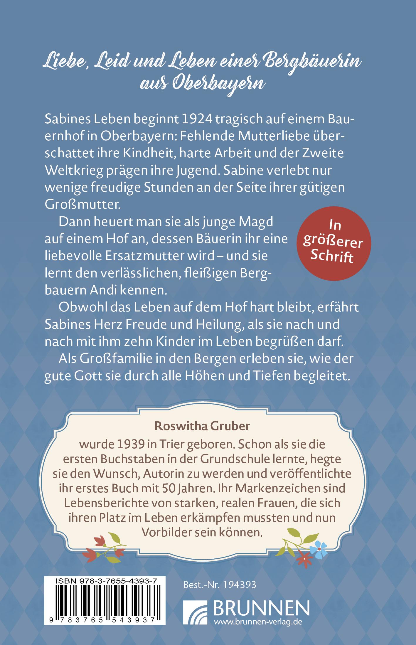 Rückseitencover Erinnerungen einer Bergbäuerin