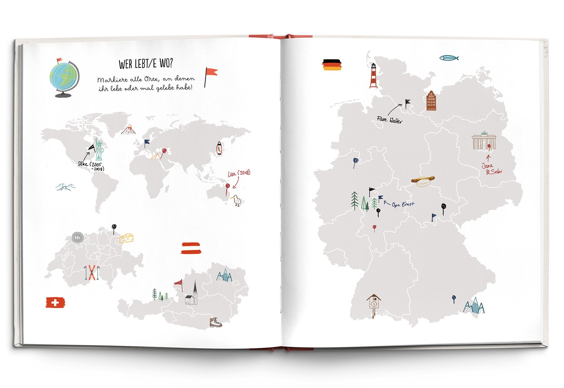 Beispielinhalt (Bild) Meine Familie in einem Buch