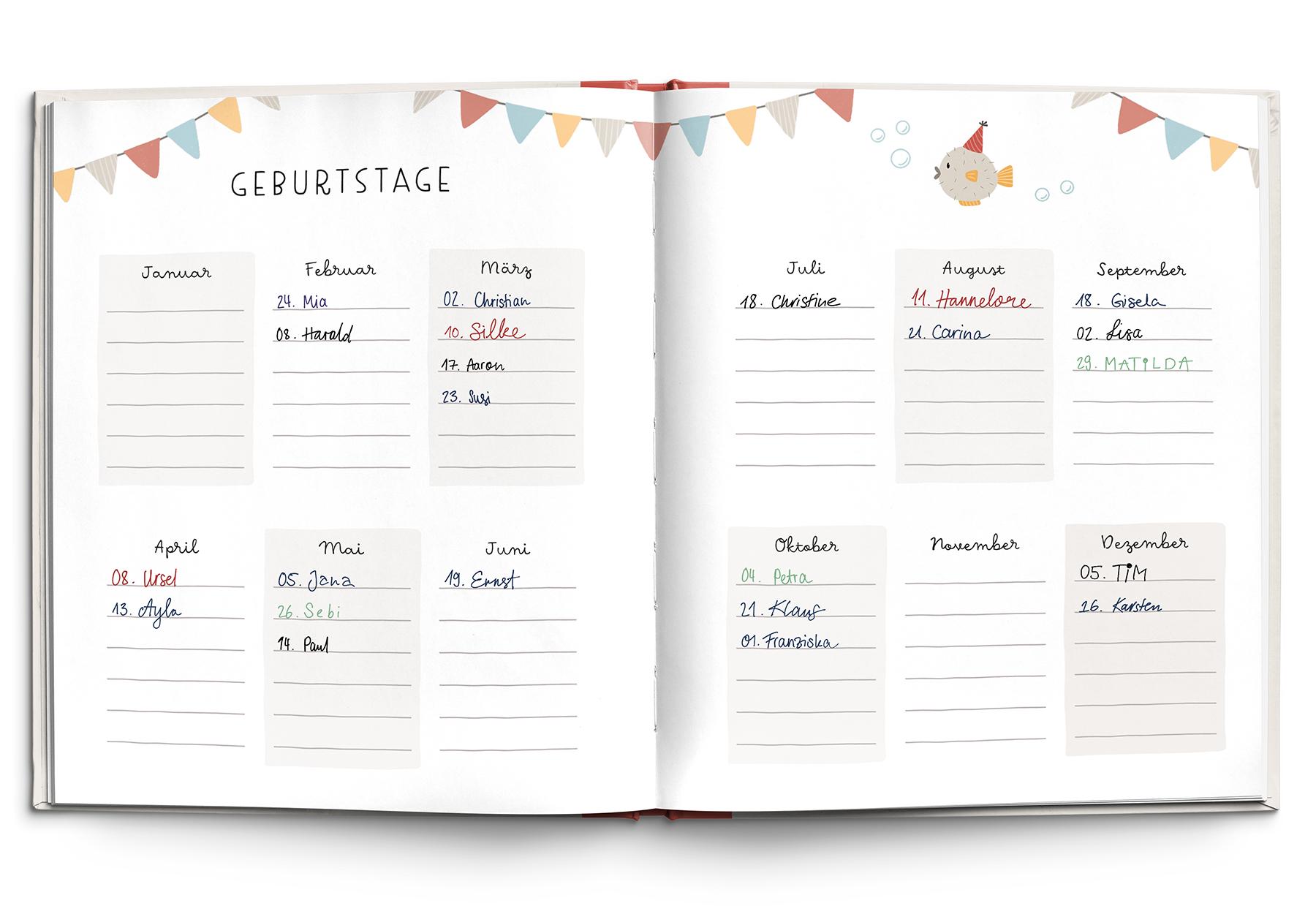 Beispielinhalt (Bild) Meine Familie in einem Buch