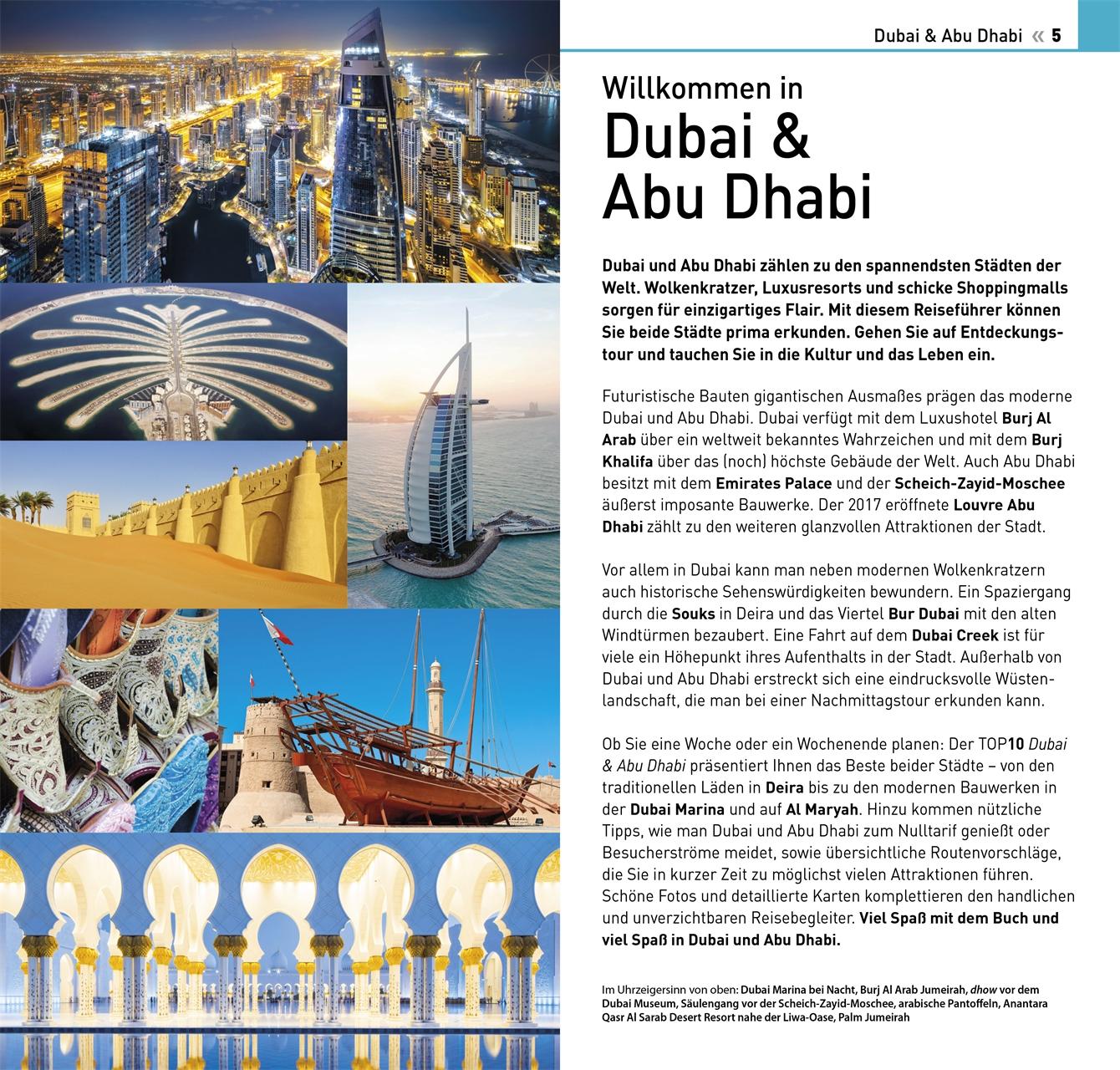 Beispielinhalt (Bild) TOP10 Reiseführer Dubai & Abu Dhabi