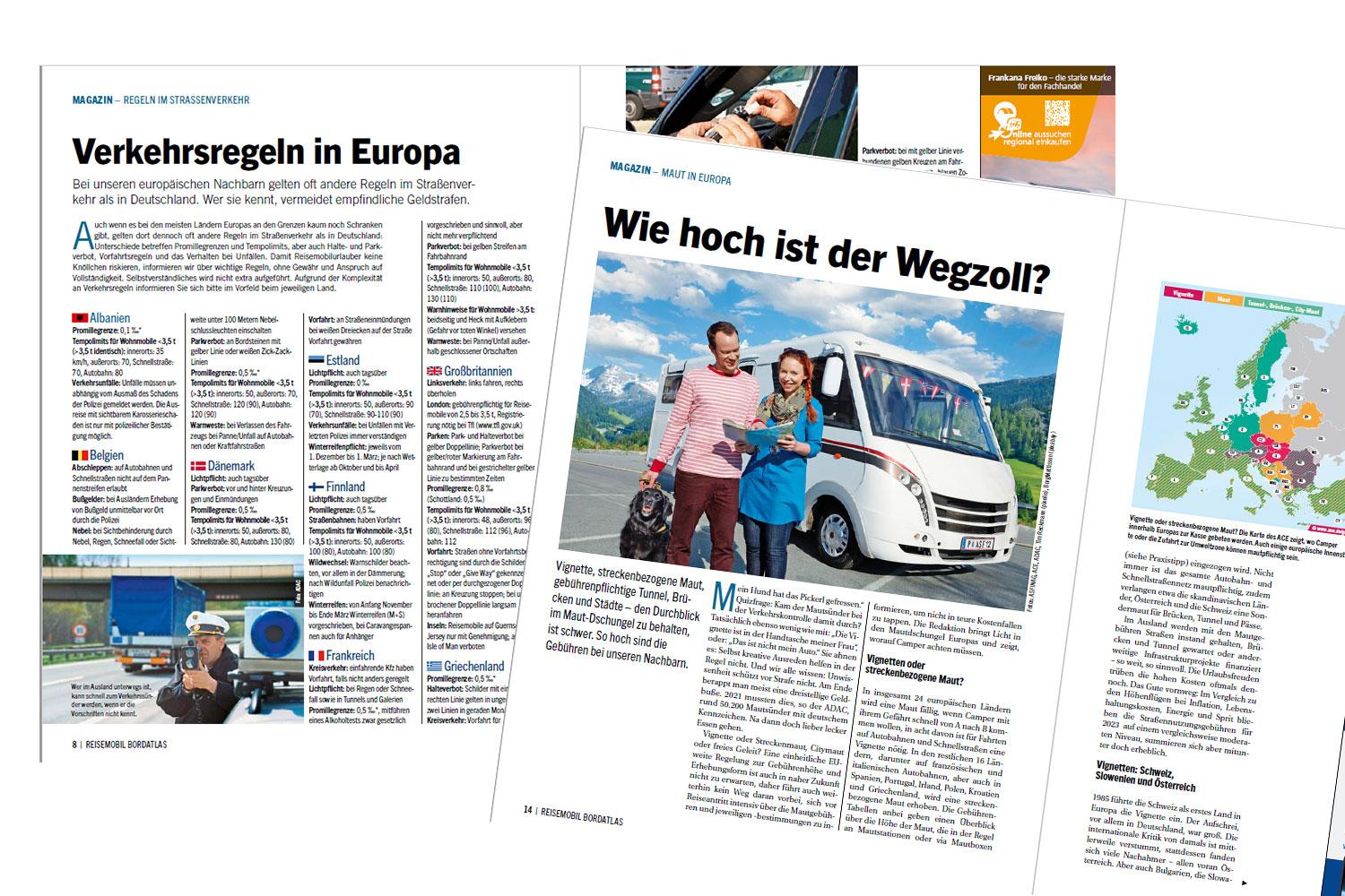 Beispielinhalt (Bild) Bordatlas Stellplatzführer 2025