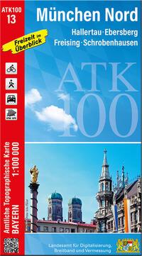 Vorderes Coverbild ATK100-13 München Nord (Amtliche Topographische Karte 1:100000)