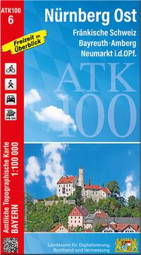 Vorderes Coverbild ATK100-6 Nürnberg Ost (Amtliche Topographische Karte 1:100000)