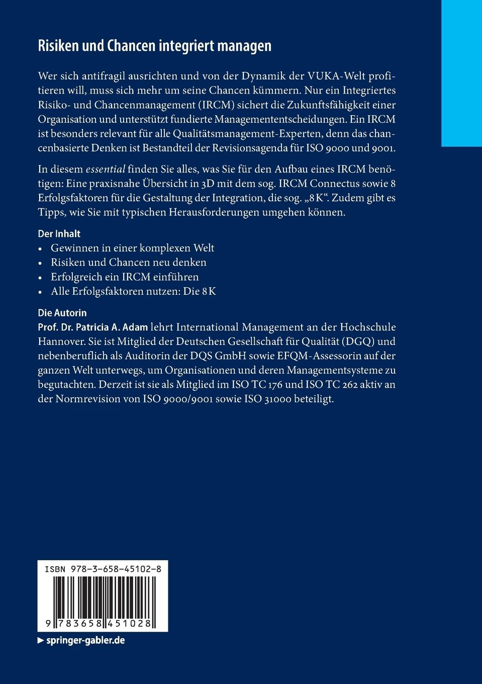 Rückseitencover Risiken und Chancen integriert managen