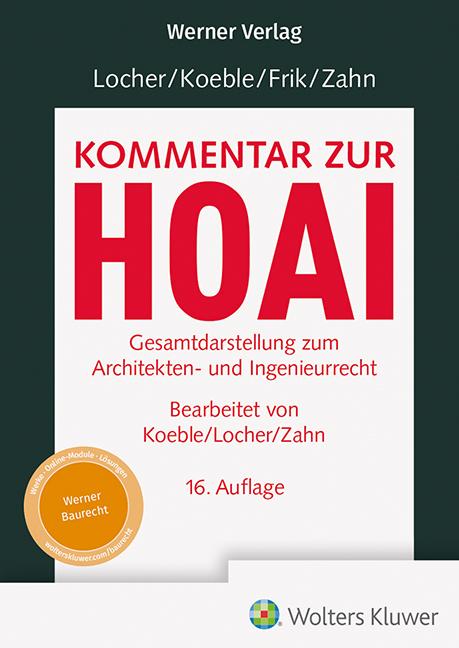 Vorderes Coverbild Kommentar zur HOAI