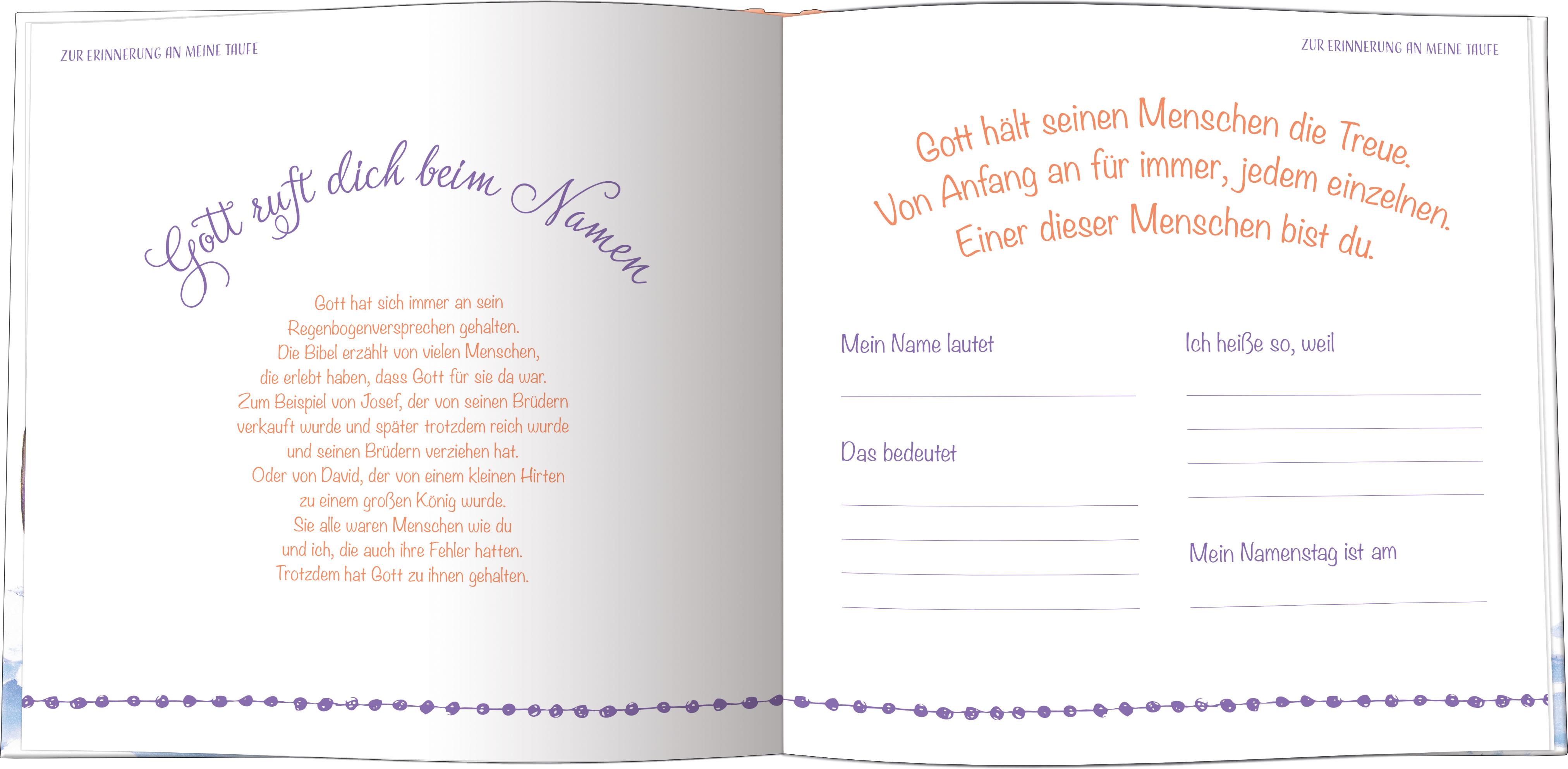 Beispielinhalt (Bild) Meine Bibel zur Taufe