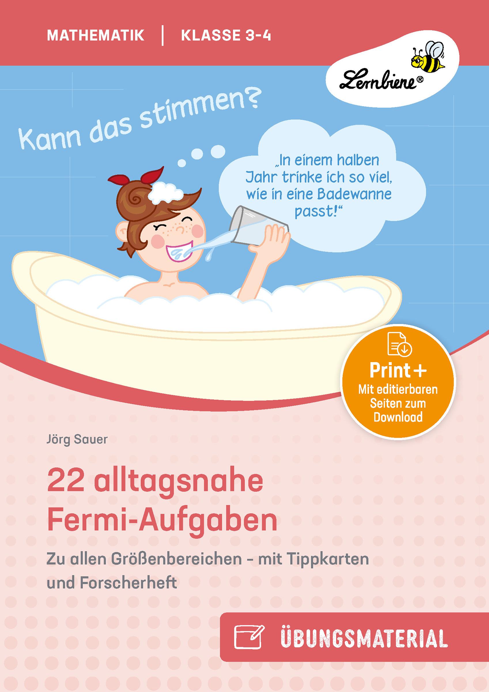 Vorderes Coverbild 22 alltagsnahe Fermi-Aufgaben für Klasse 3-4