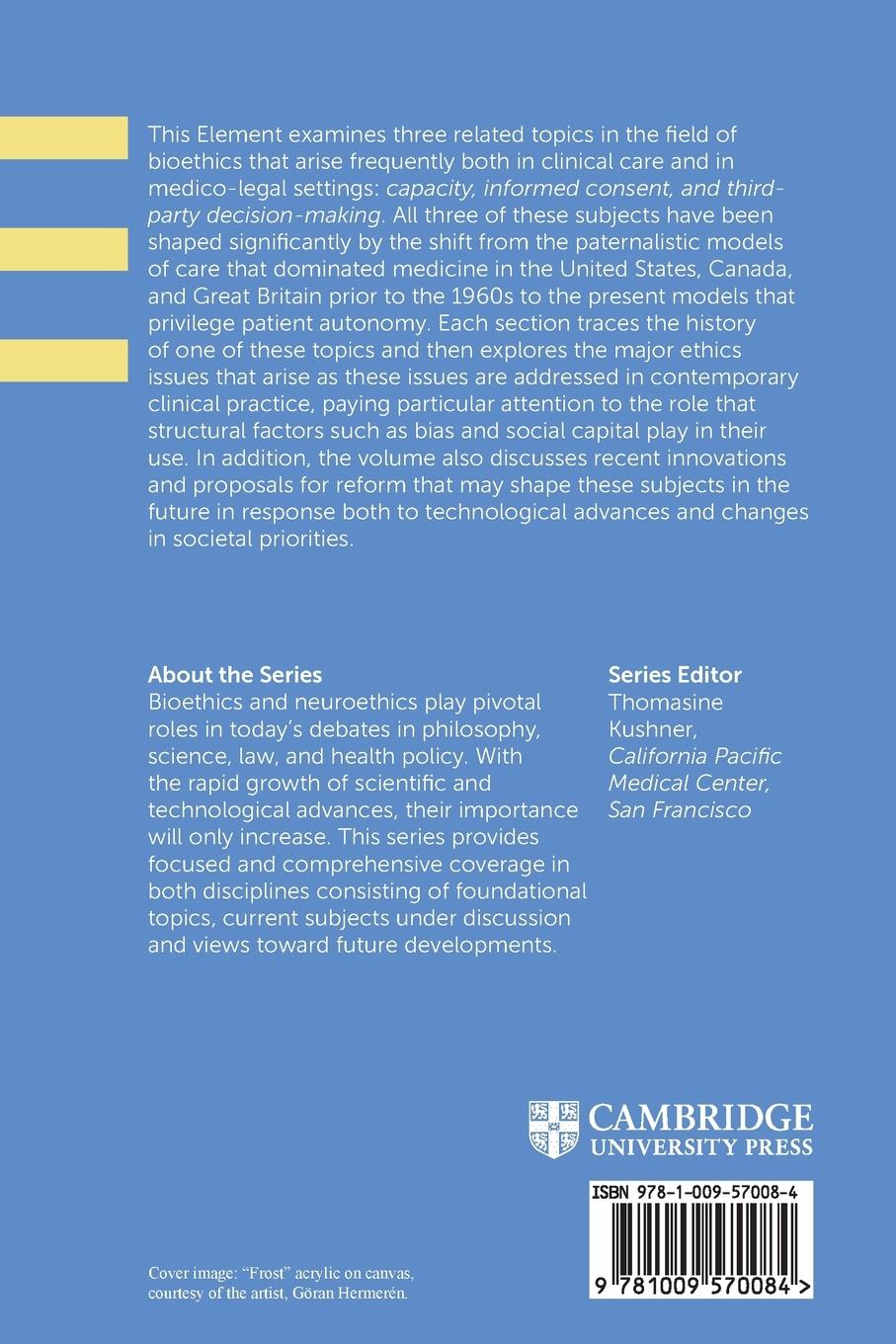 Rückseitencover Capacity, Informed Consent and Third-Party Decision-Making