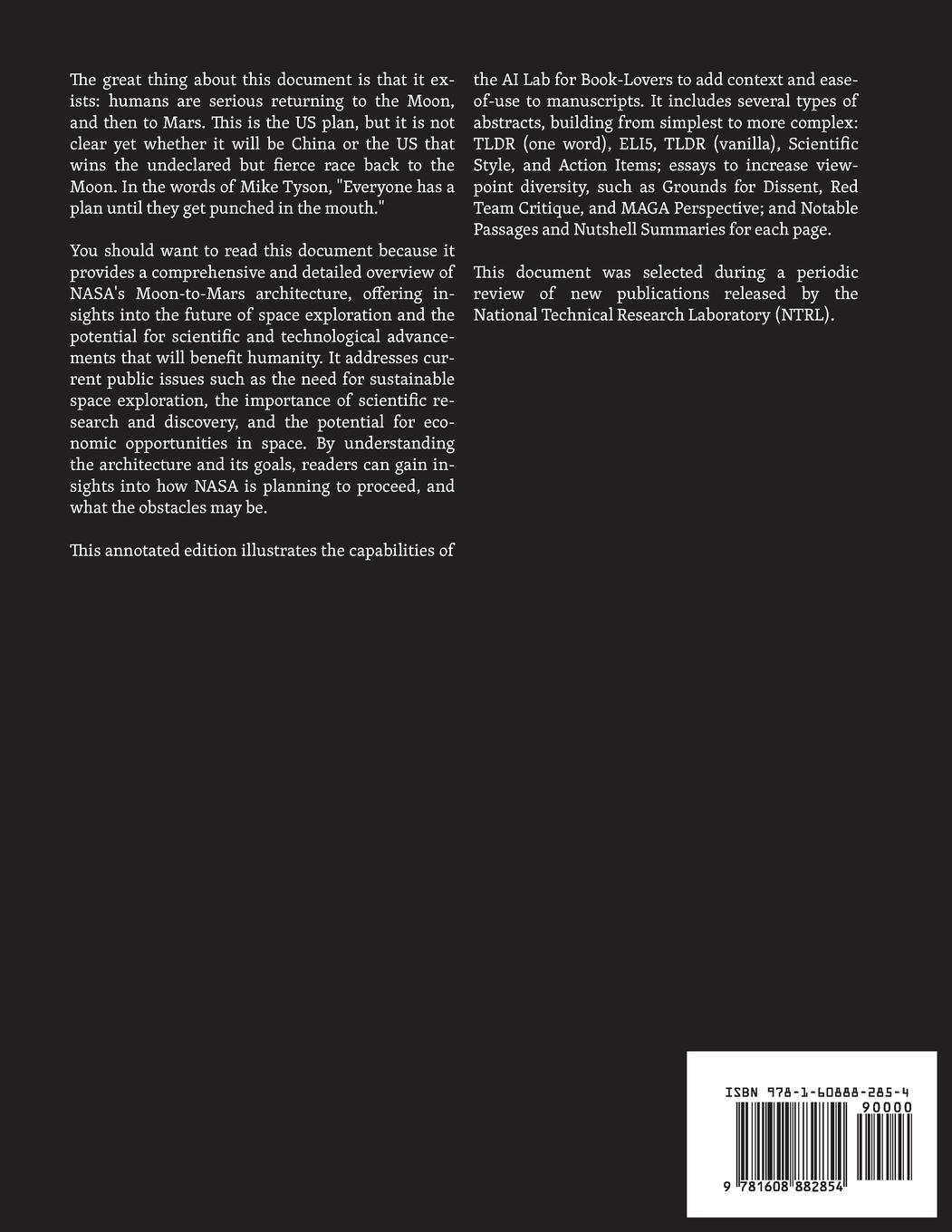 Rückseitencover Moon-to-Mars Architecture Definition Document (ESDMD-001)