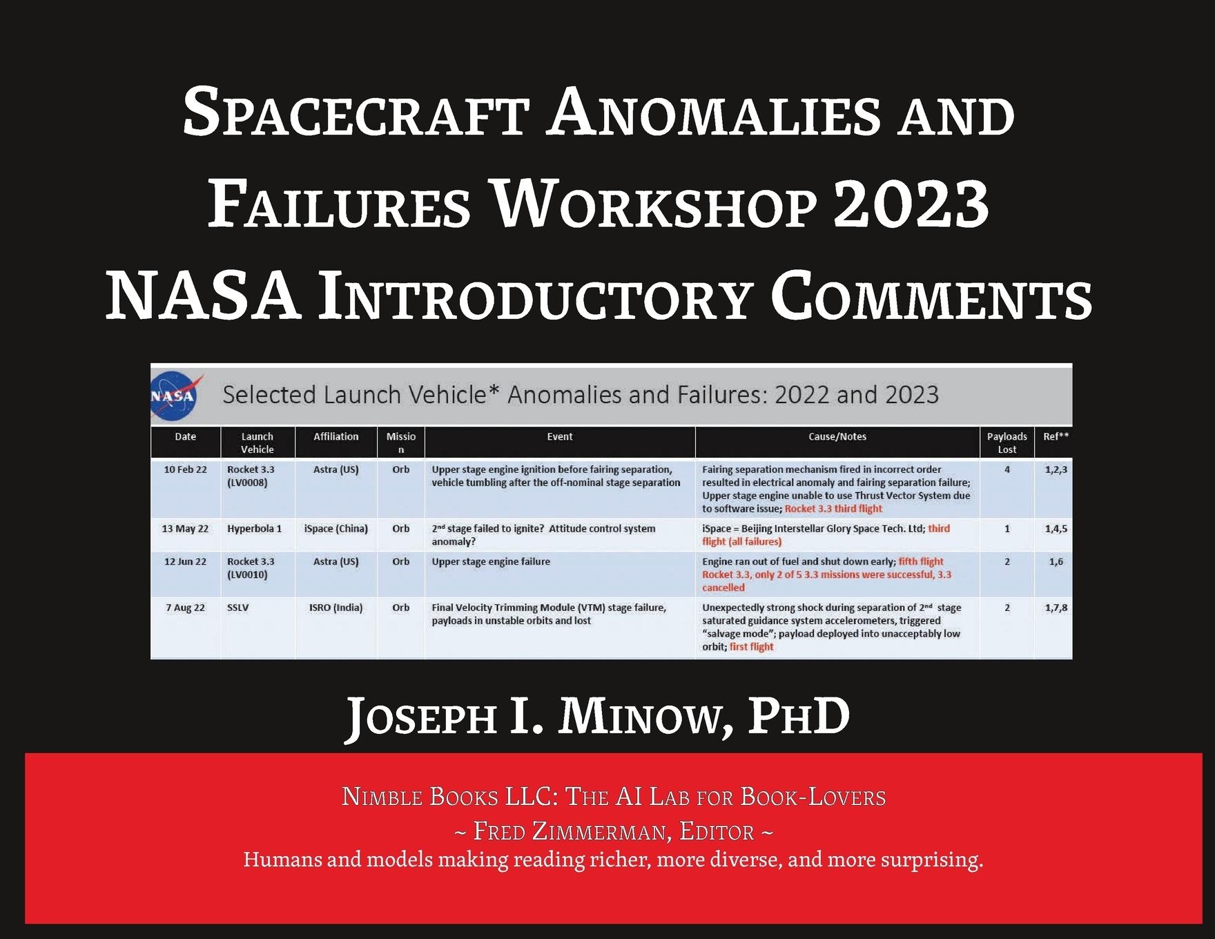 Vorderes Coverbild Spacecraft Anomalies and Failures Workshop 2023