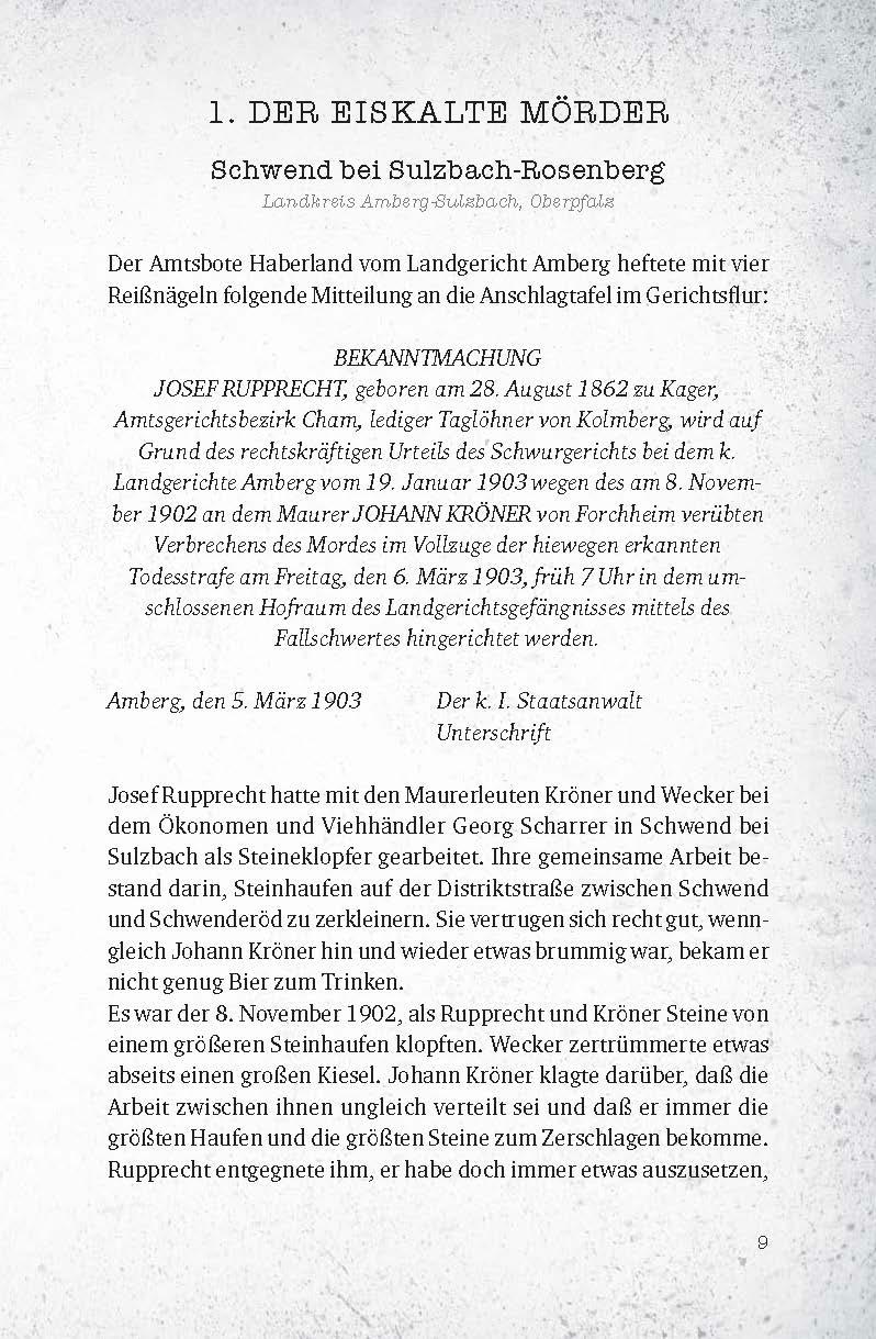 Beispielinhalt (Bild) Vergessene Verbrechen aus Altbayern
