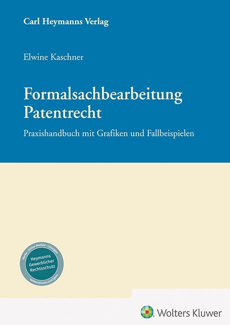 Vorderes Coverbild Formalsachbearbeitung Patentrecht