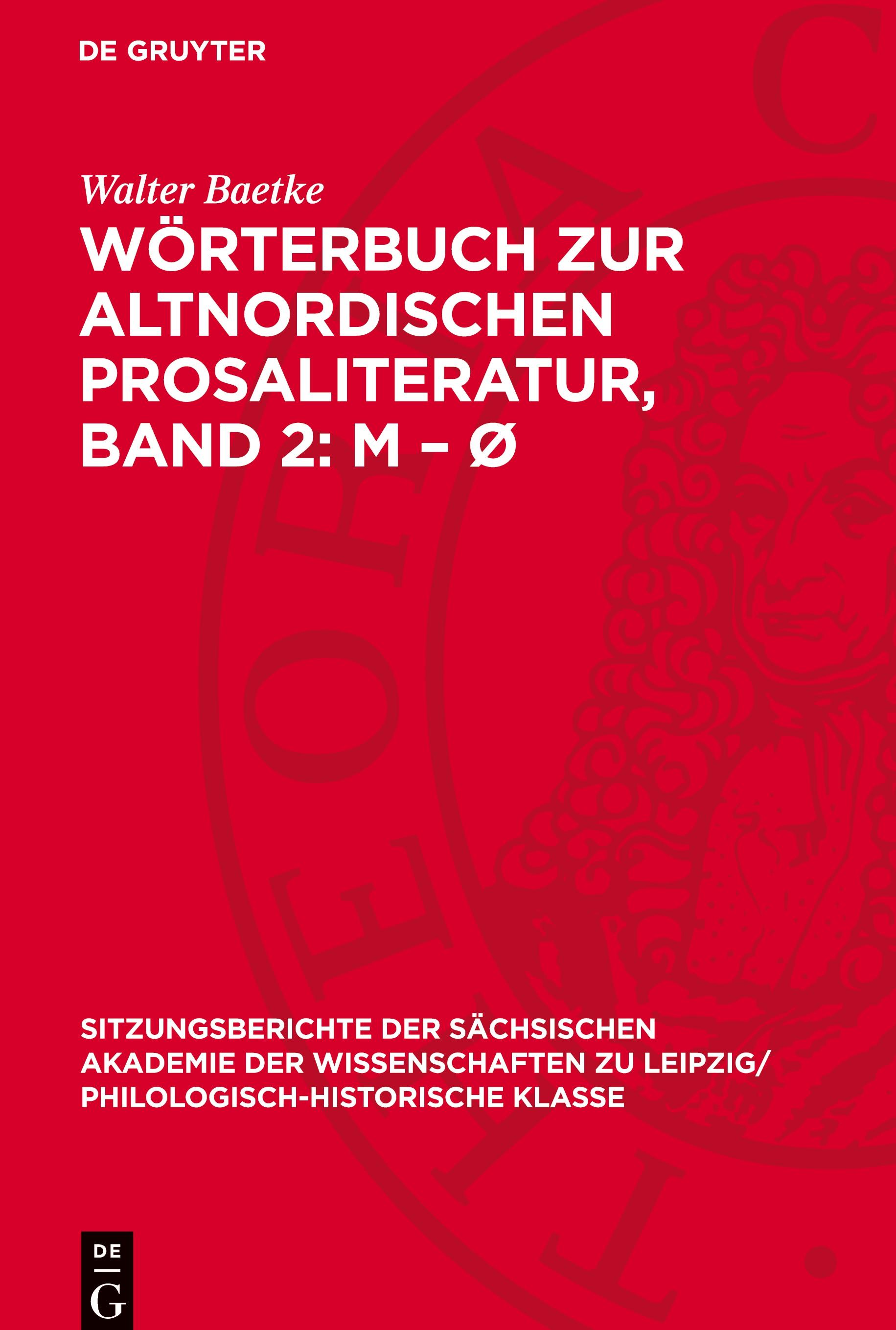Vorderes Coverbild Wörterbuch zur altnordischen Prosaliteratur, Band 2: M - Ø