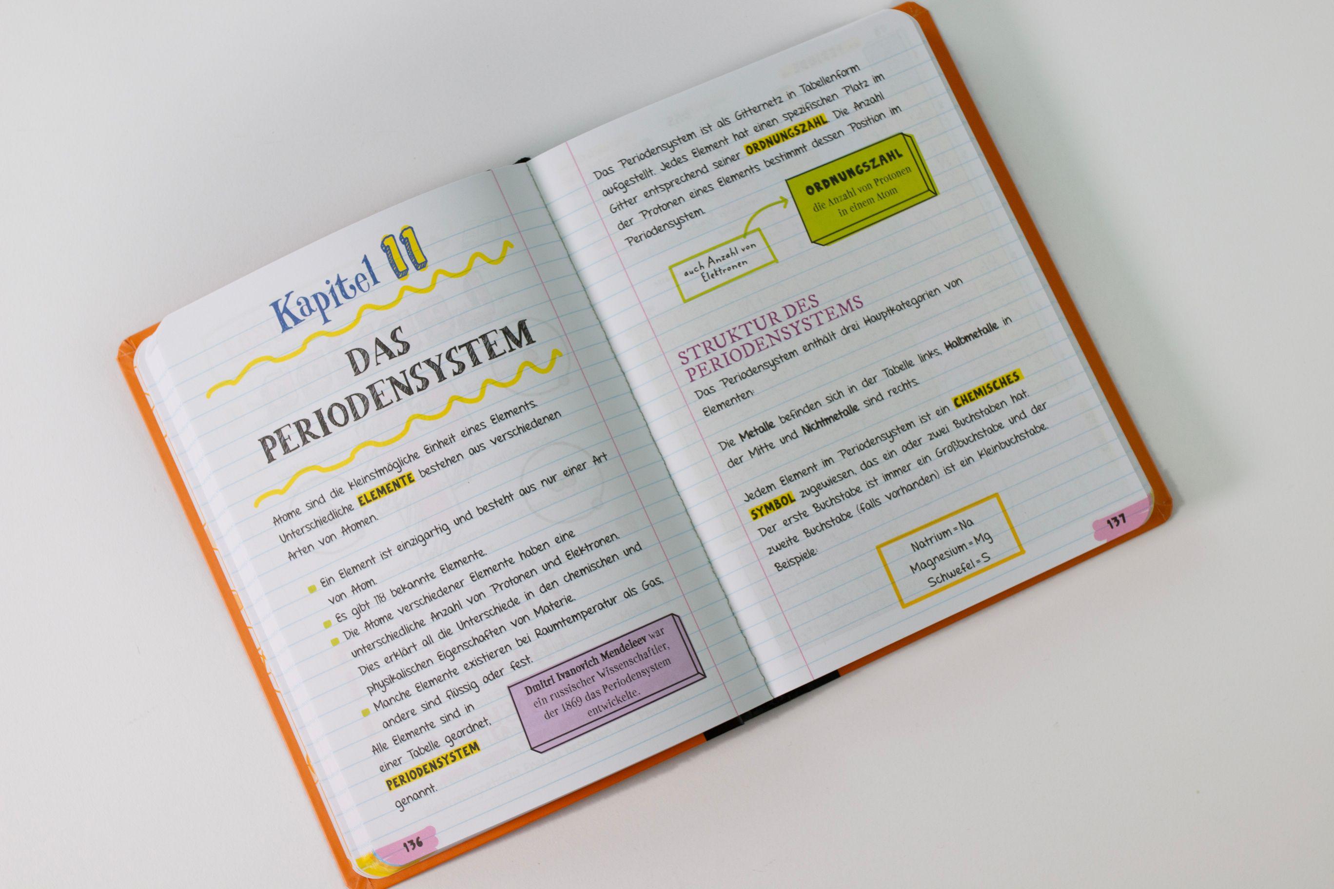 Beispielinhalt (Bild) Big Fat Notebook - Alles, was du für Chemie brauchst