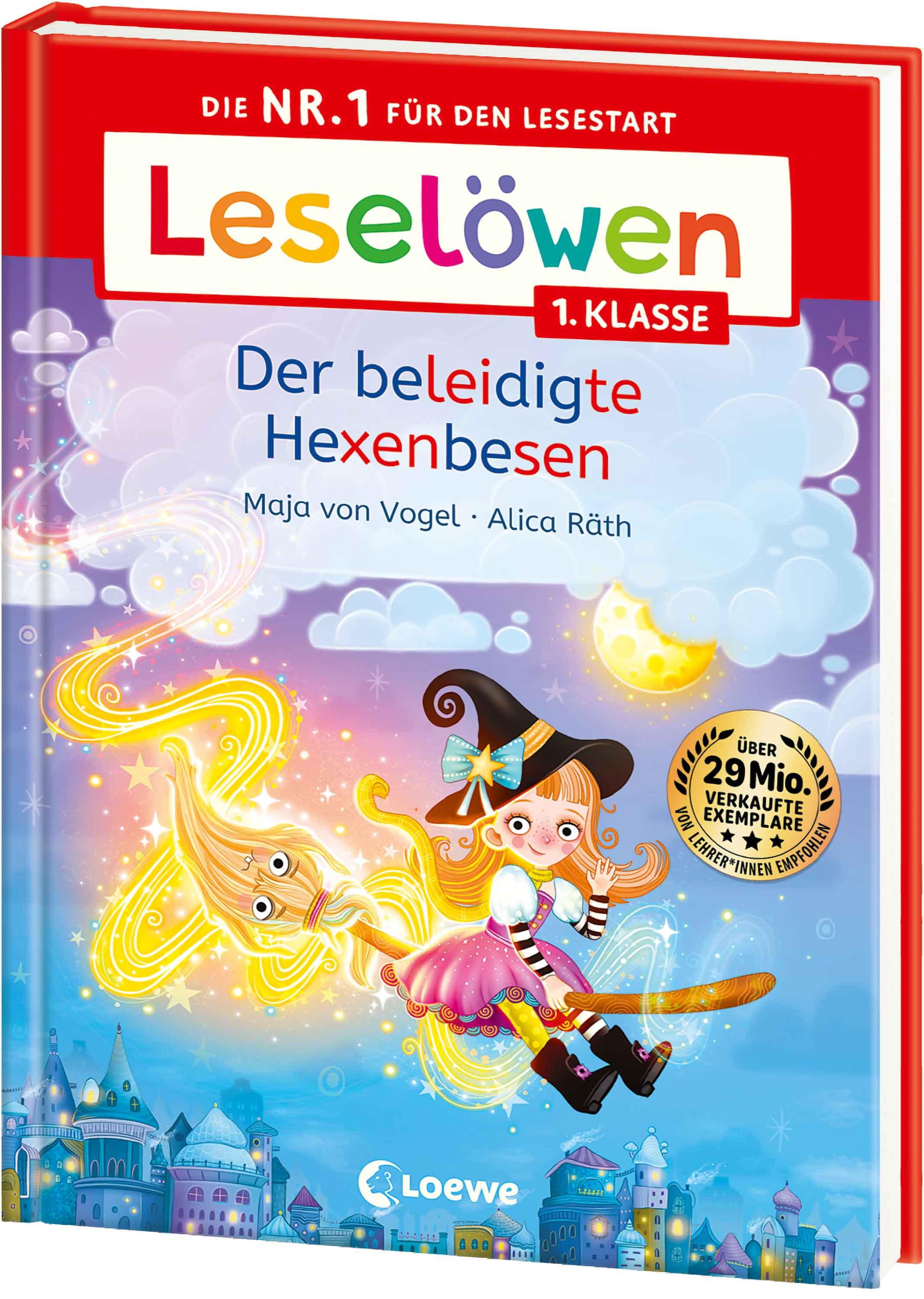 Vorderes Coverbild Leselöwen 1. Klasse - Der beleidigte Hexenbesen