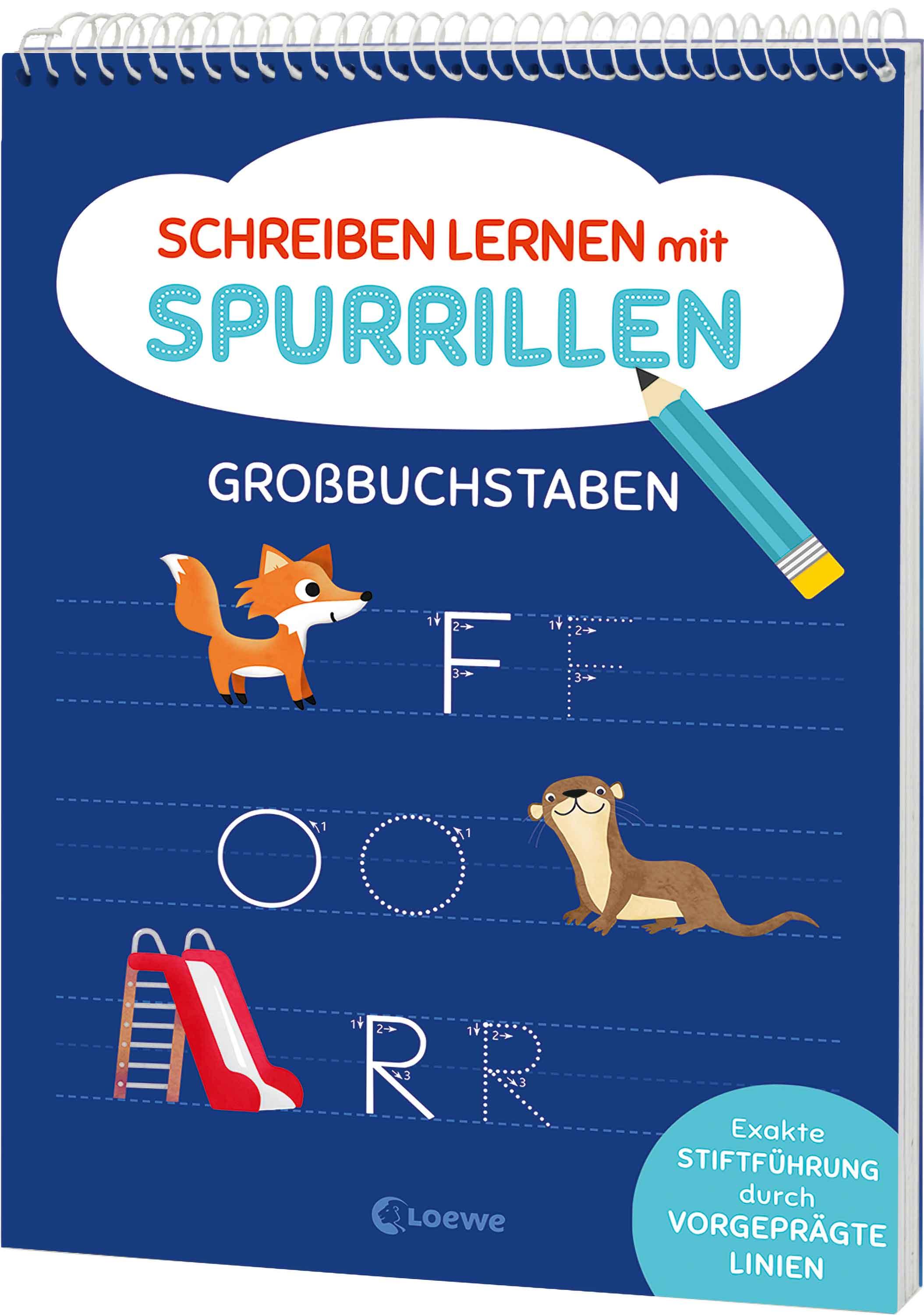 Vorderes Coverbild Schreiben lernen mit Spurrillen - Großbuchstaben