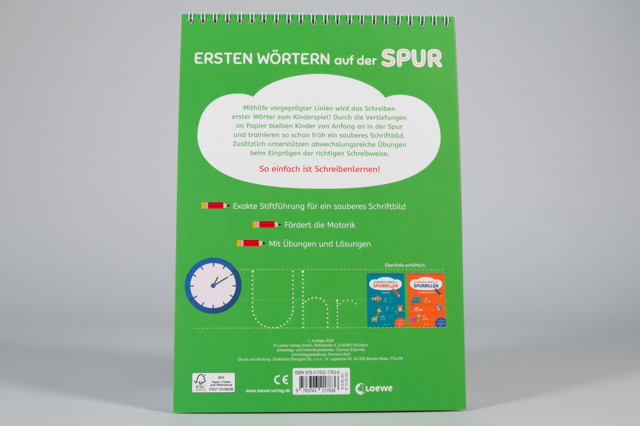 Beispielinhalt (Bild) Schreiben lernen mit Spurrillen - Erste Wörter
