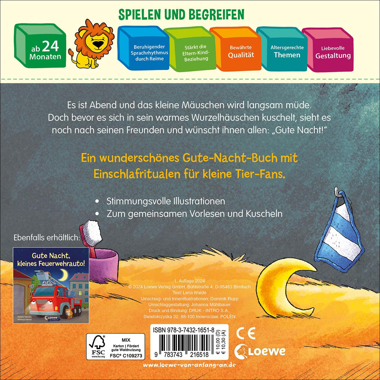 Rückseitencover Gute Nacht, kleines Mäuschen!
