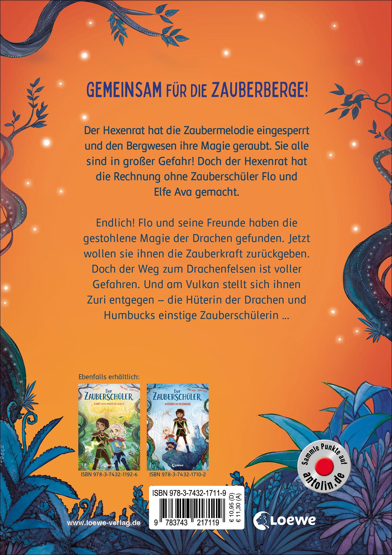 Rückseitencover Der Zauberschüler (Band 6) - Feuer über dem Drachenfelsen