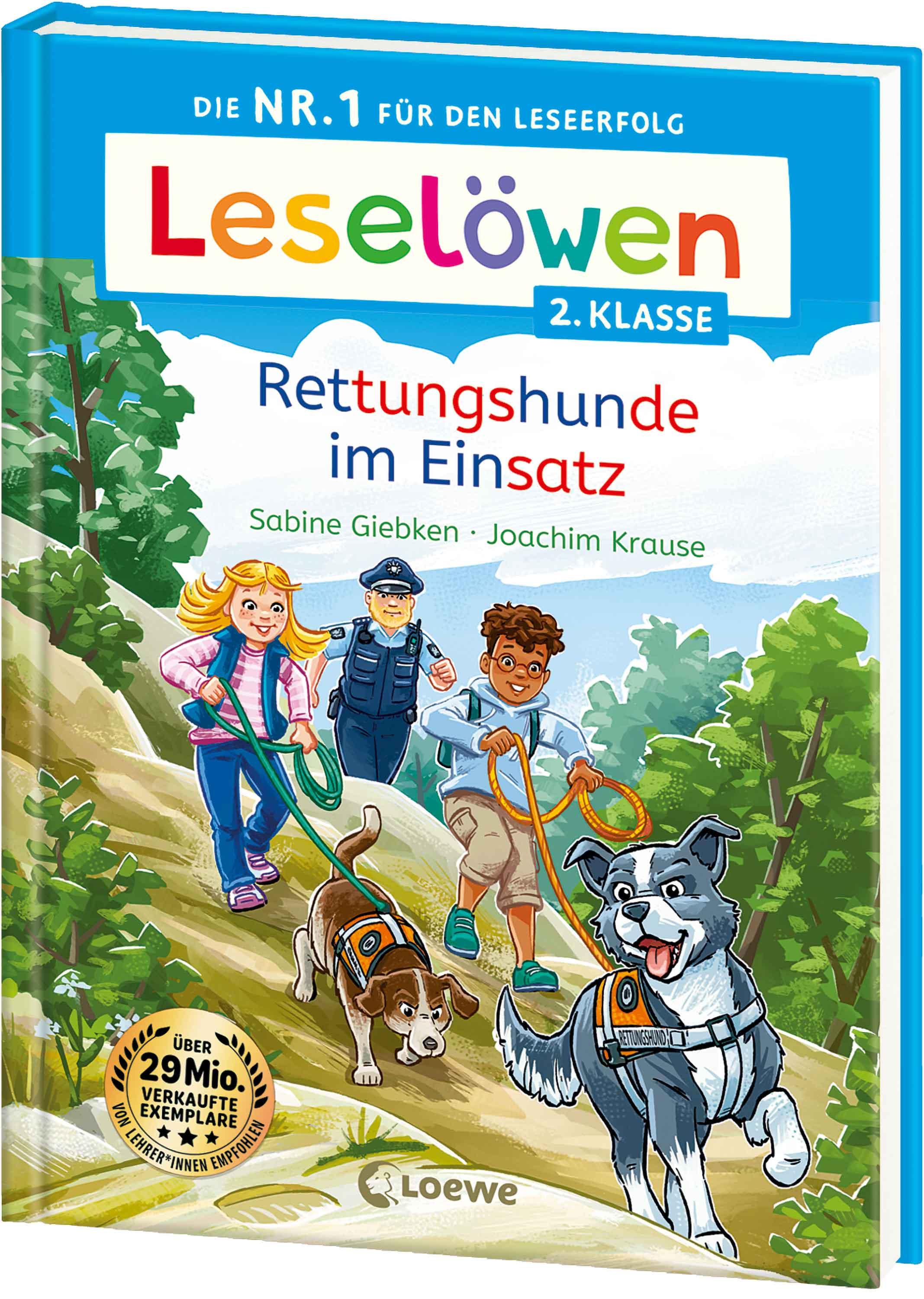 Vorderes Coverbild Leselöwen 2. Klasse - Rettungshunde im Einsatz