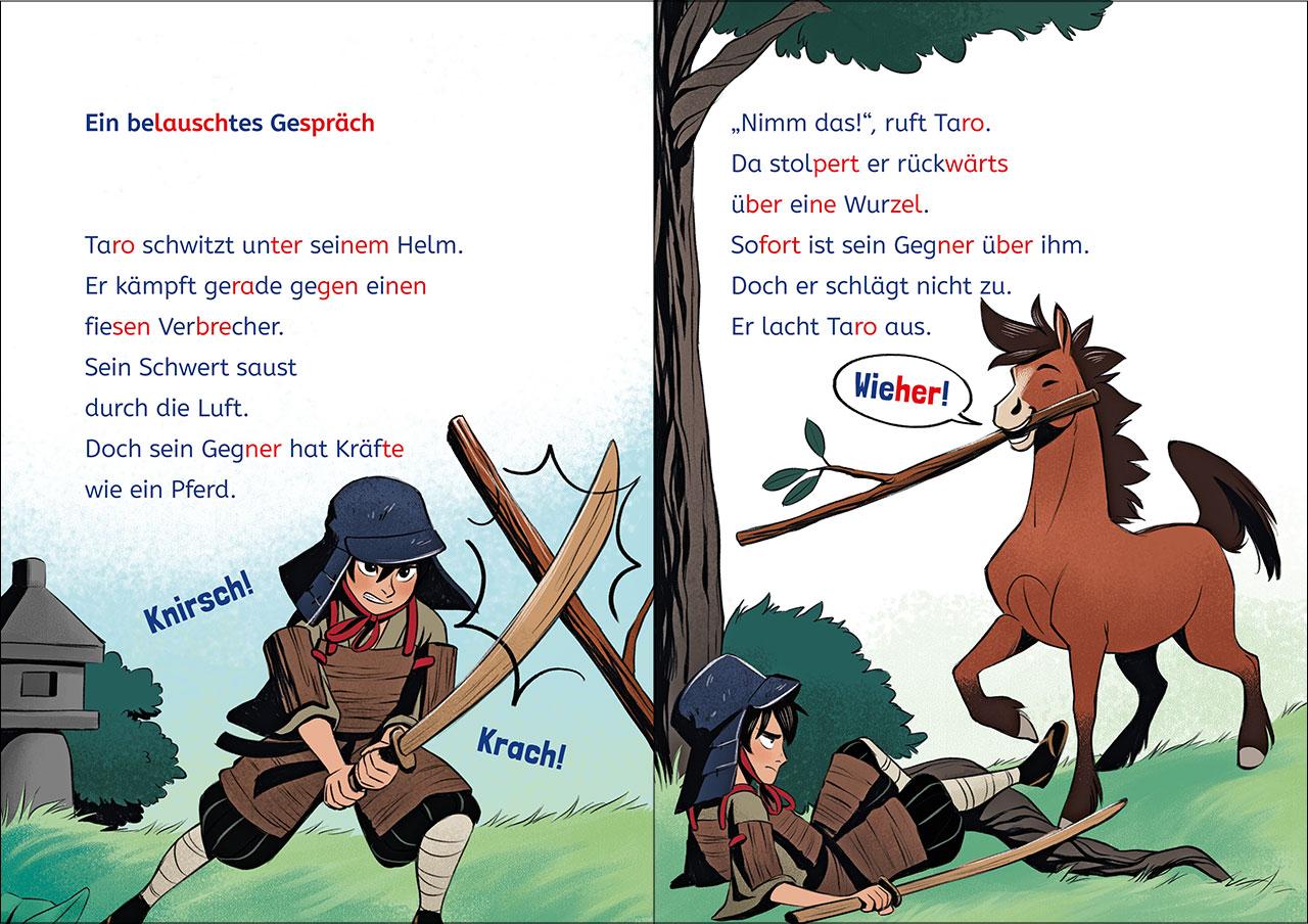 Beispielinhalt (Bild) Leselöwen 2. Klasse - Die Samurai retten den Kaiser