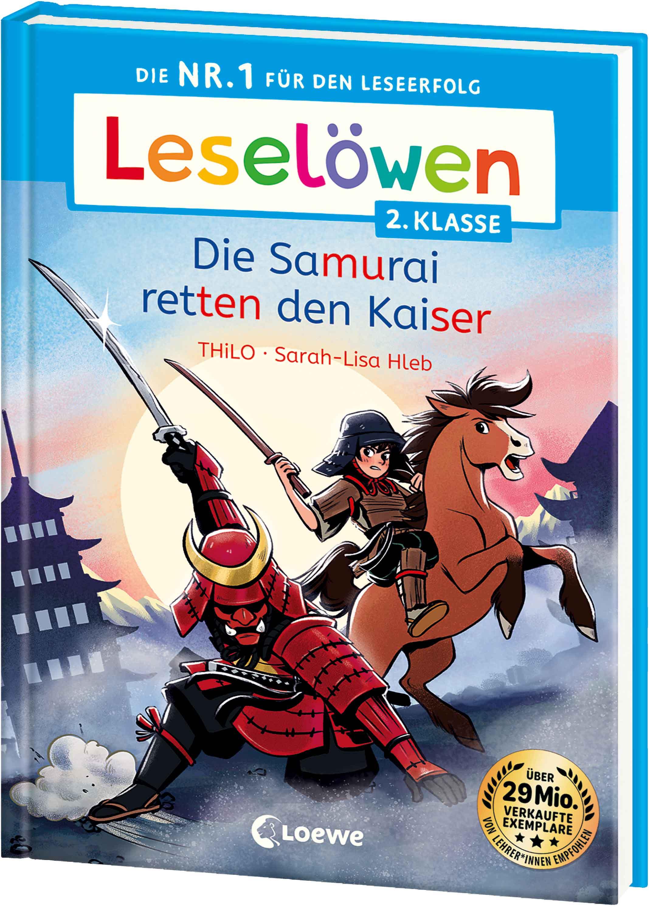 Vorderes Coverbild Leselöwen 2. Klasse - Die Samurai retten den Kaiser