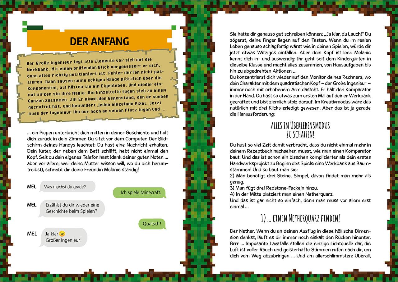 Beispielinhalt (Bild) Der Minecraft Code (Band 1) - Flucht aus dem Würfel-Gefängnis