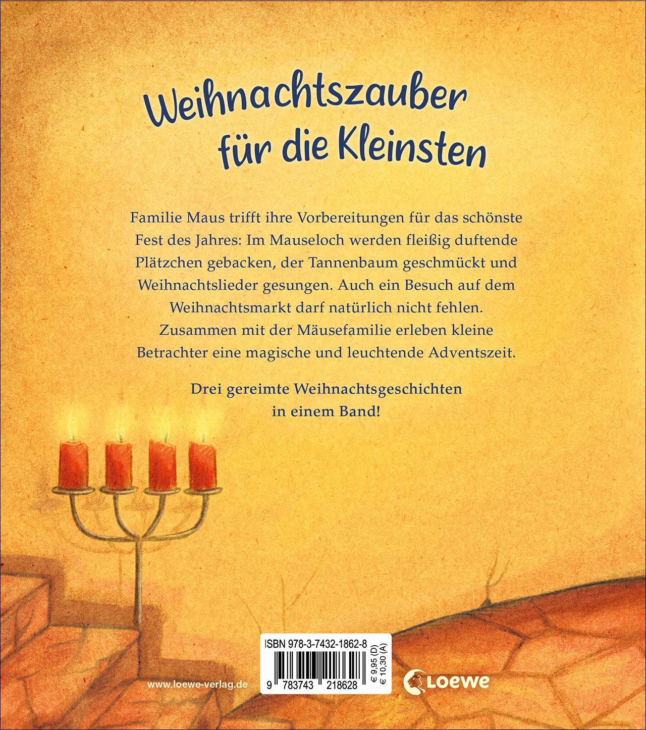 Rückseitencover Wunderbare Weihnachten mit Familie Maus