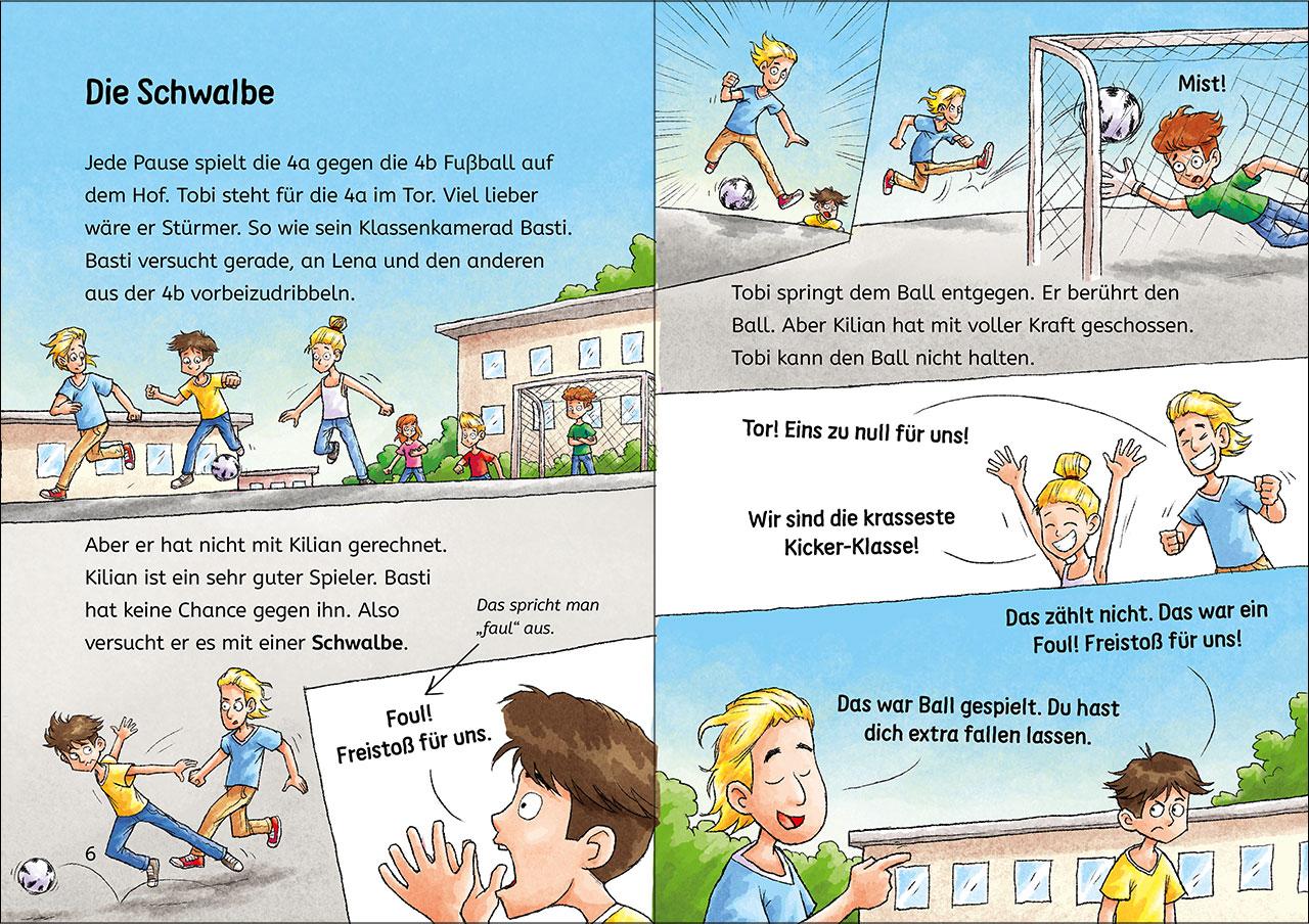Beispielinhalt (Bild) Leselöwen 3. Klasse - Die krasse Kicker-Klasse