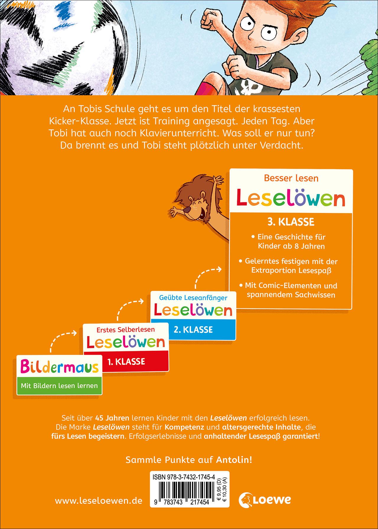Rückseitencover Leselöwen 3. Klasse - Die krasse Kicker-Klasse