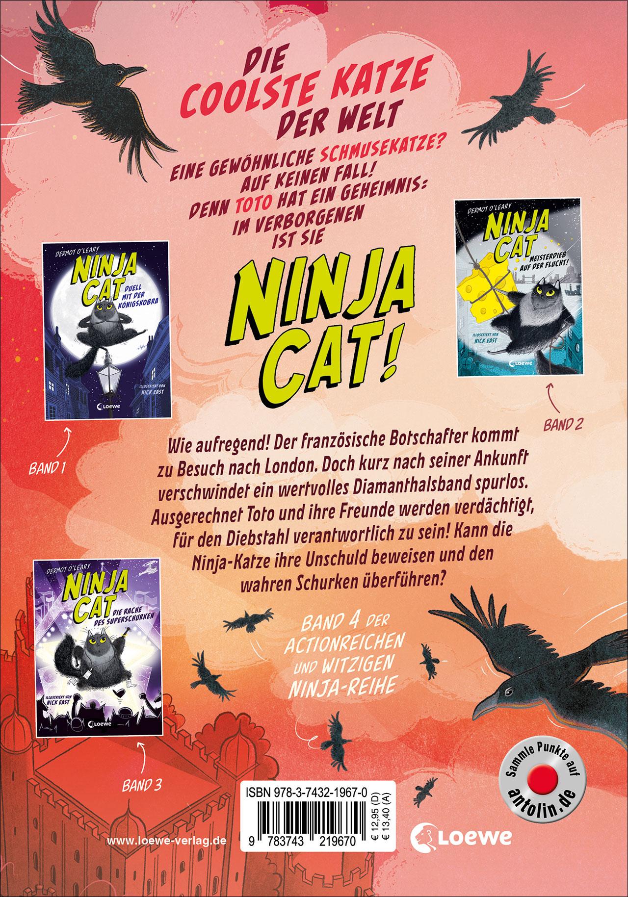 Rückseitencover Ninja Cat (Band 4) - Der mysteriöse Juwelenraub